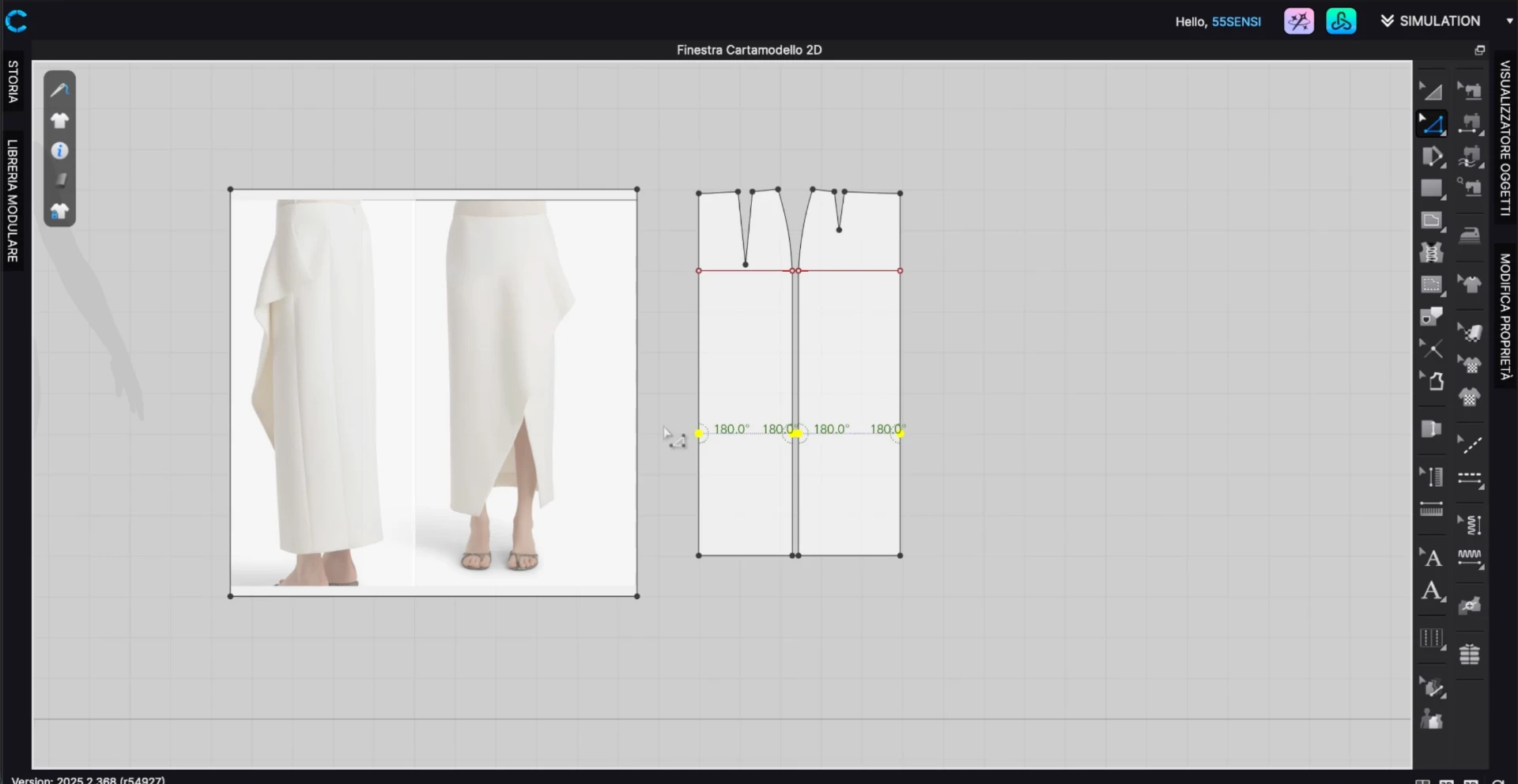 Processo di sviluppo digitale in CLO3D.