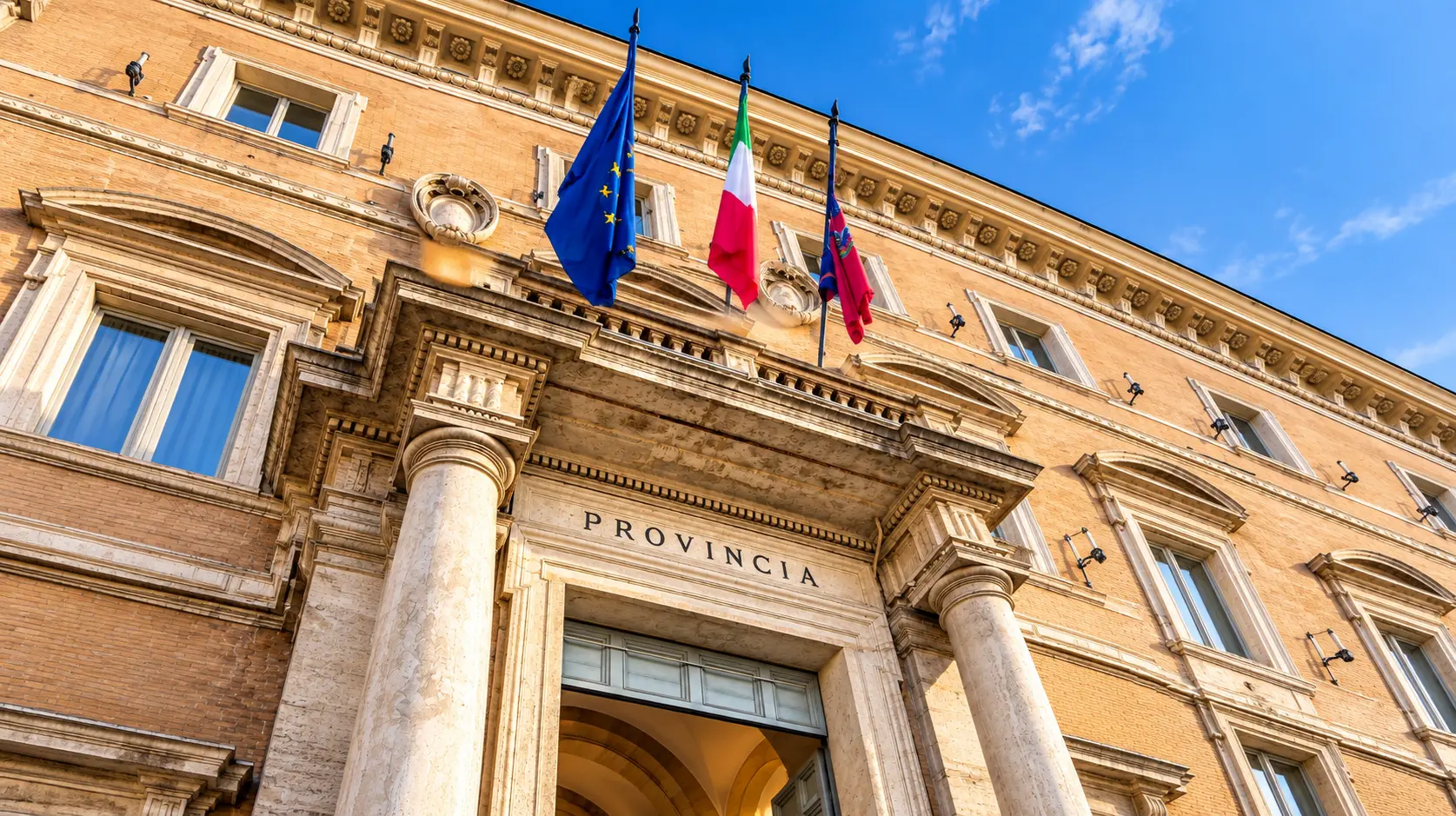 Façade of Palazzo Valentini in Rome